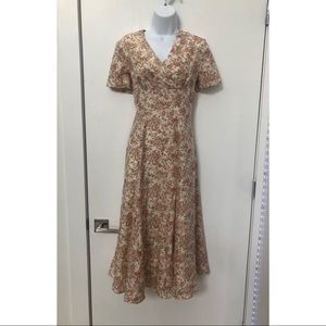 Laura Ashley floral silk dress